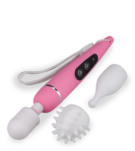 Laden Sie das Bild in den Galerie-Viewer, Power Wand Massager mit 3 Aufsätzen