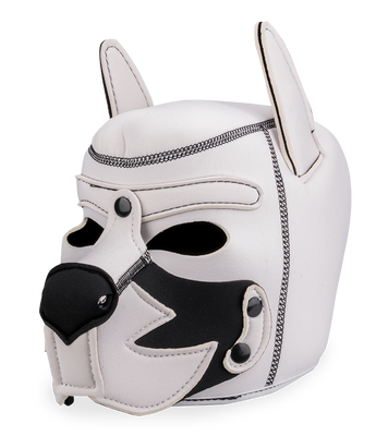 Puppy-Play-Hundemaske aus Neopren mit Schnurrhaaren