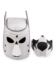 Laden Sie das Bild in den Galerie-Viewer, Puppy-Play-Hundemaske aus Neopren mit Schnurrhaaren
