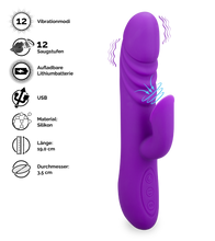 Laden Sie das Bild in den Galerie-Viewer, Rabbit-Vibrator mit Klitoris-Sauger Sucky