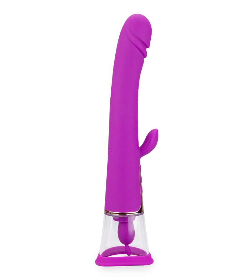 Rabbit-Vibrator mit Vagina-Pumpe Fine