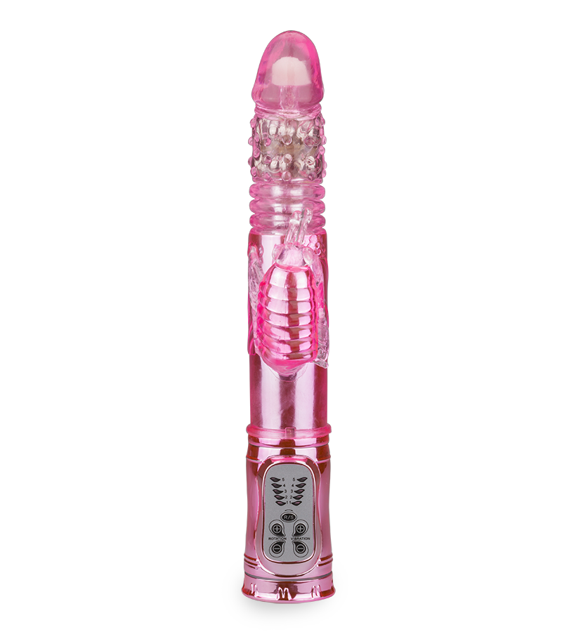 Rabbit-Vibrator XXL Deluxe mit USB und Stoßfunktion