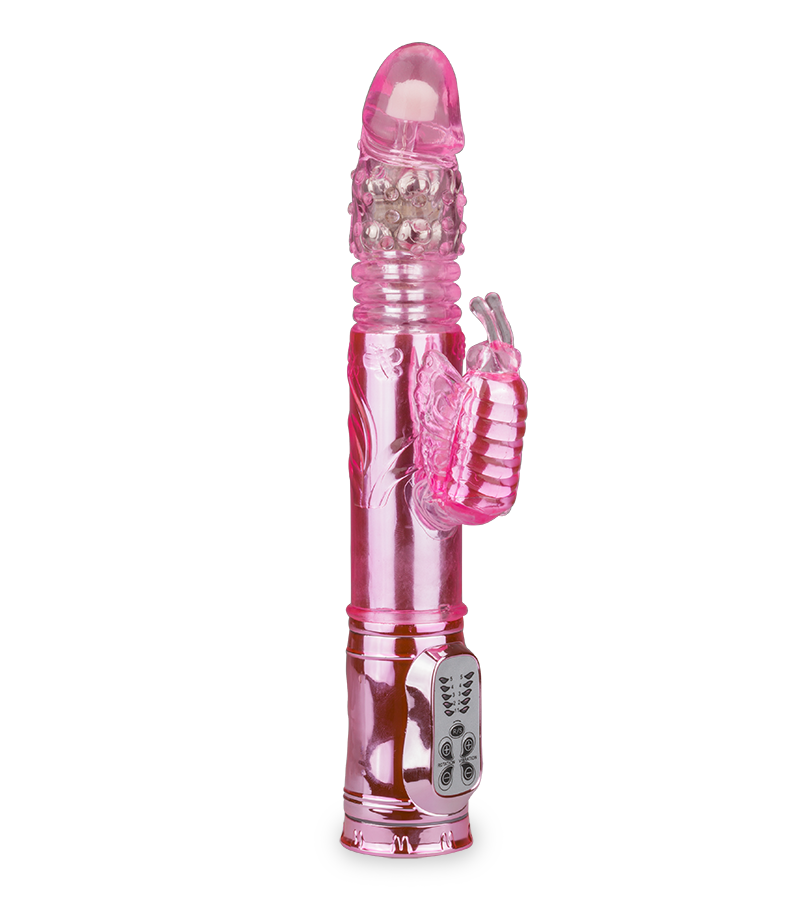 Rabbit-Vibrator XXL Deluxe mit USB und Stoßfunktion