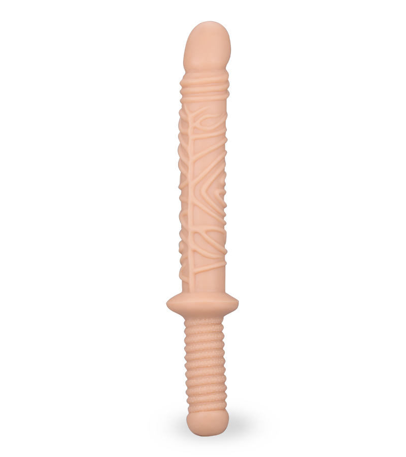Realistischer gerillter Doppeldildo Damocles