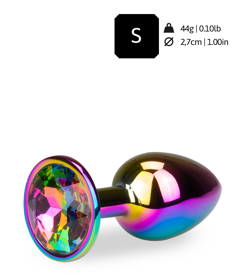 Regenbogenfarbener Rosebud-Analschmuck