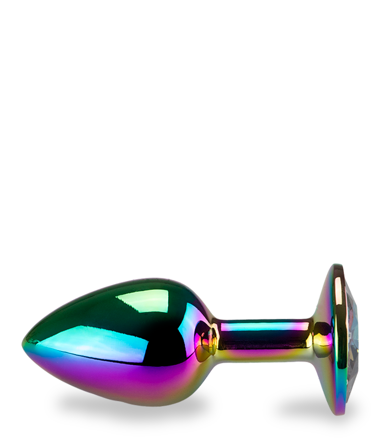 Regenbogenfarbener Rosebud in Herzform S