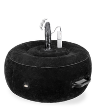 Laden Sie das Bild in den Galerie-Viewer, Rundes aufblasbares Sexkissen mit Dildovibrator Crazy Rider