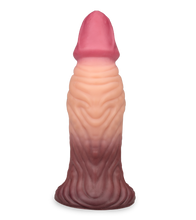 Laden Sie das Bild in den Galerie-Viewer, Saugnapf-Dildo mit XL-Aderung 18,5 cm
