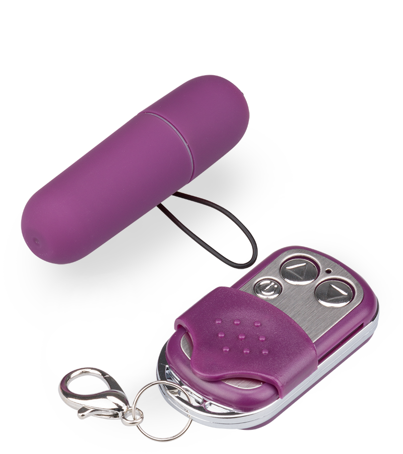 Schmales Vibroei in XS mit Funkfernbedienung