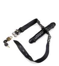 Laden Sie das Bild in den Galerie-Viewer, Schwarzer Mundknebel mit 2 Dildos