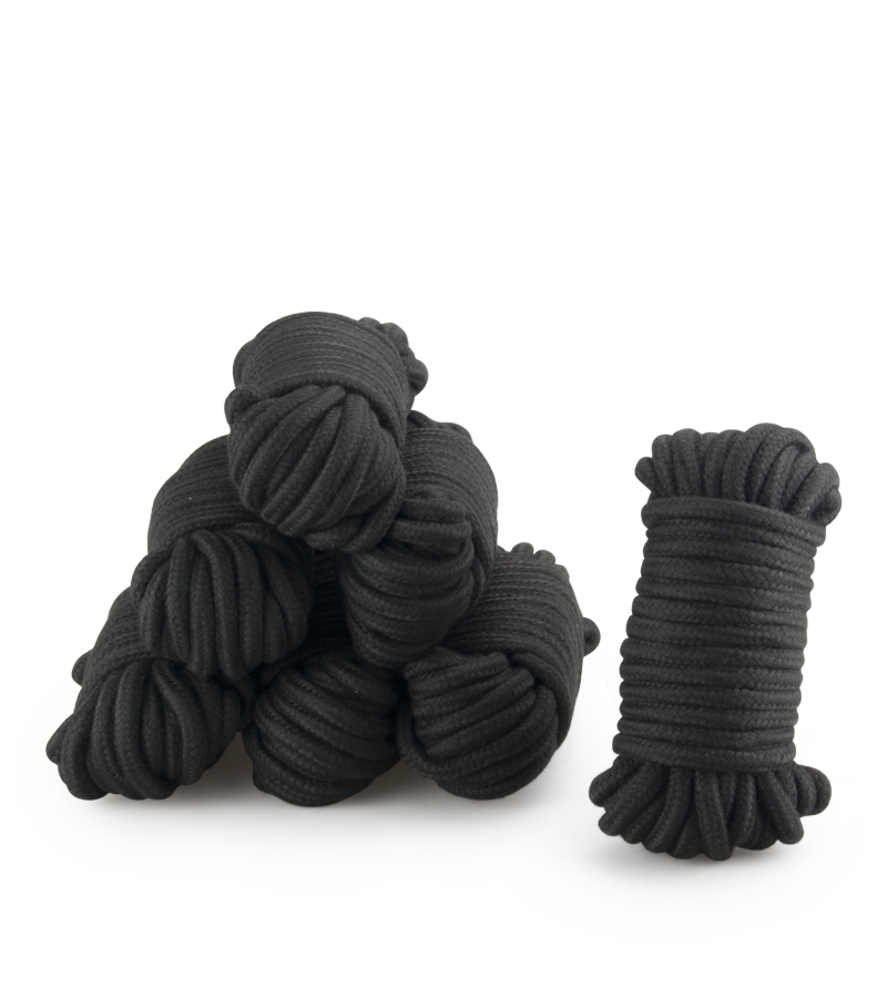 Schwarzes Bondageseil, 10 m