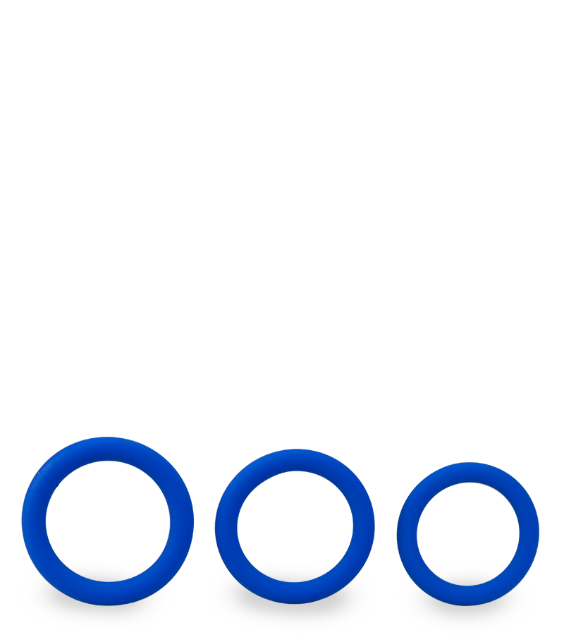 Set aus 3 Penisringen aus medizinischem Silikon Raven