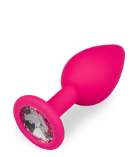 Laden Sie das Bild in den Galerie-Viewer, Silikon-Analschmuck mit Schmuckstein – 4 Farben