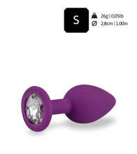 Laden Sie das Bild in den Galerie-Viewer, Silikon-Analschmuck mit Schmuckstein – 4 Farben