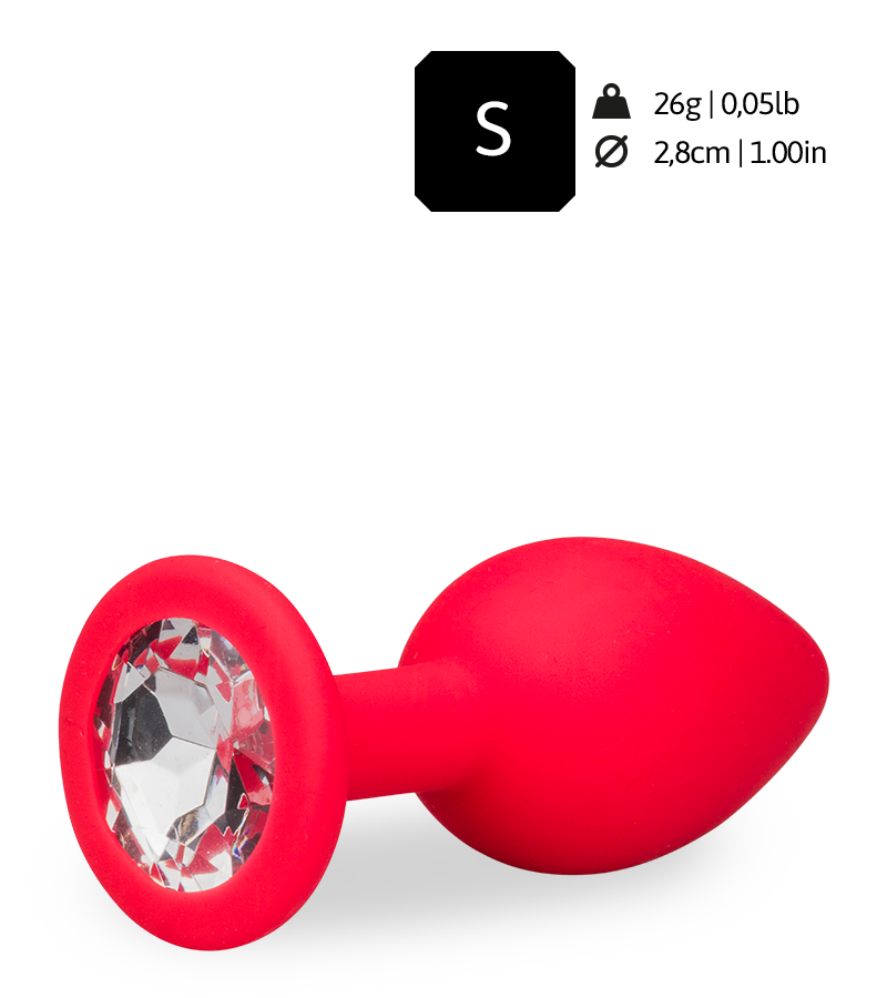 Silikon-Analschmuck mit Schmuckstein – 4 Farben