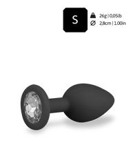 Laden Sie das Bild in den Galerie-Viewer, Silikon-Analschmuck mit Schmuckstein – 4 Farben