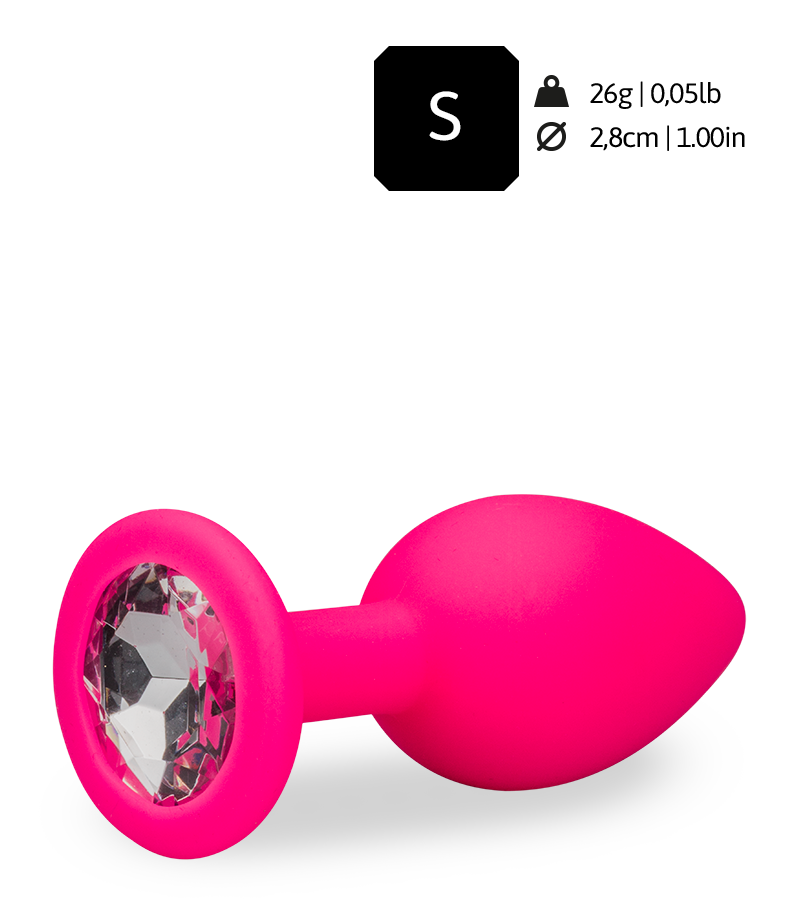 Silikon-Analschmuck mit Schmuckstein – 4 Farben