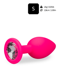 Laden Sie das Bild in den Galerie-Viewer, Silikon-Analschmuck mit Schmuckstein – 4 Farben