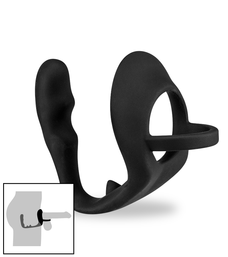 Silikon-Prostatastimulator mit Penisring