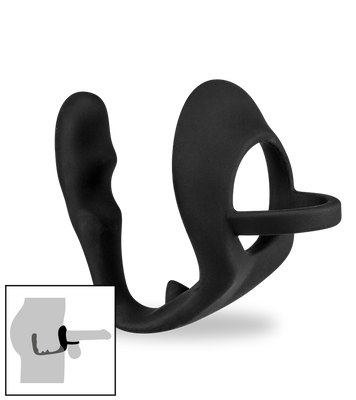 Silikon-Prostatastimulator mit Penisring