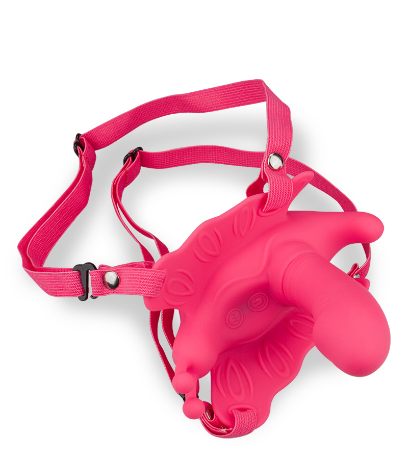 Slip-Vibrator aus Silikon mit Innendildo, 30 Modi