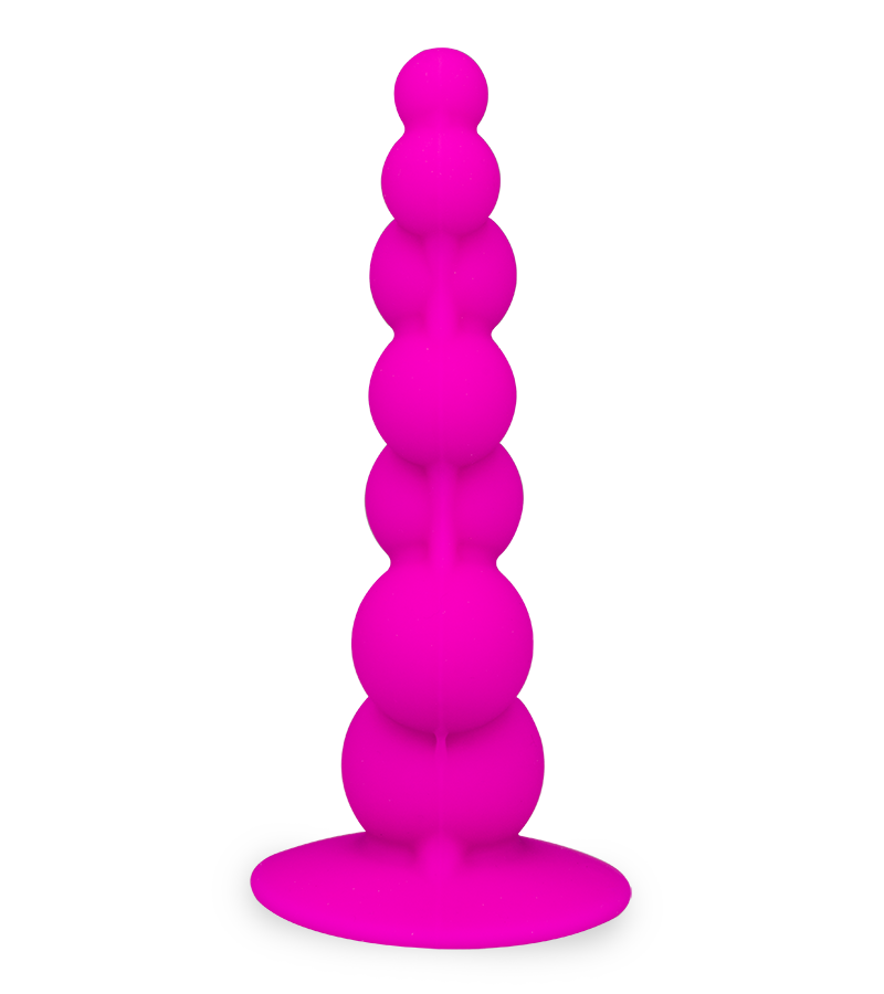 Spiralförmiger Analplug mit Saugfuß