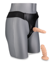 Laden Sie das Bild in den Galerie-Viewer, Strap-On-Dildo mit 2 kleinen abnehmbaren Dildos