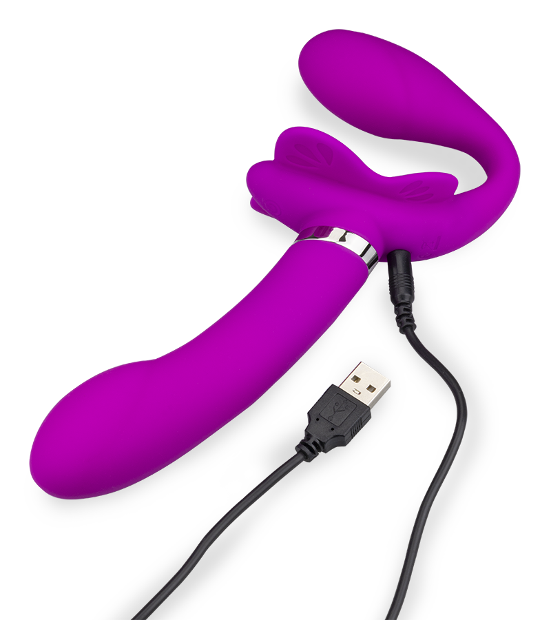 Strapless Strapon mit 12 Modi Butterfly