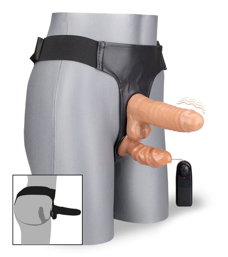 Strapon mit 2 Dildos und Vibration