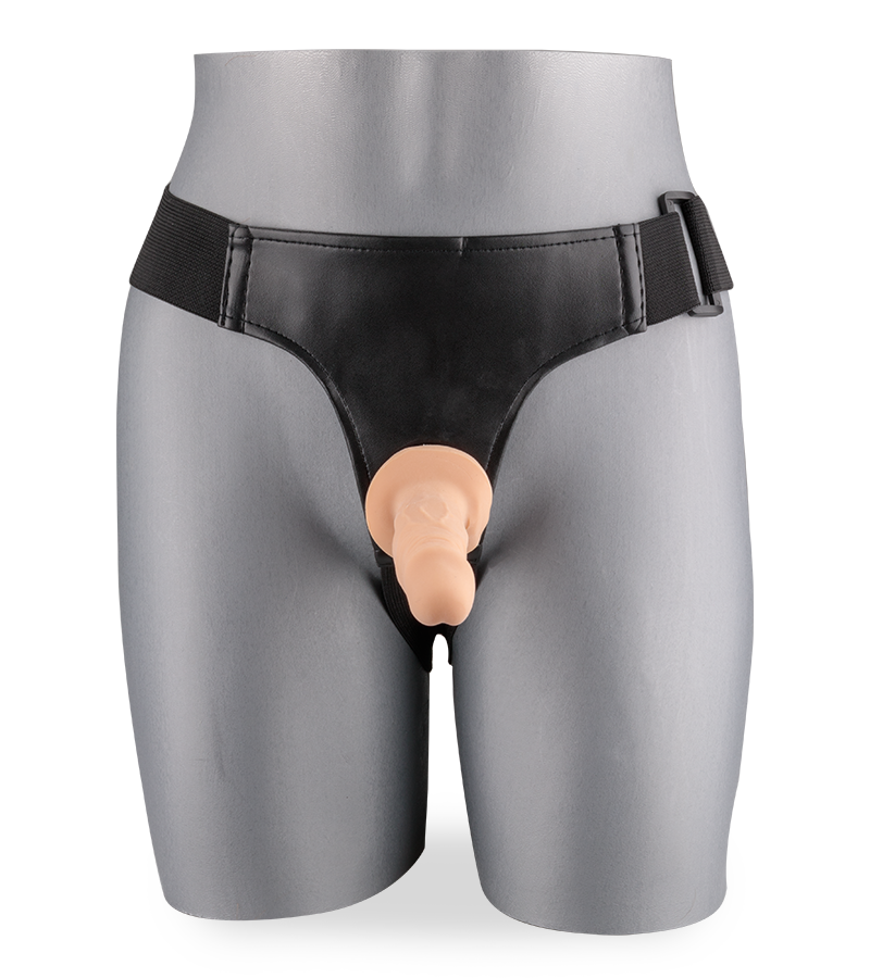 Umschnaller mit zwei kleinen Analdildos