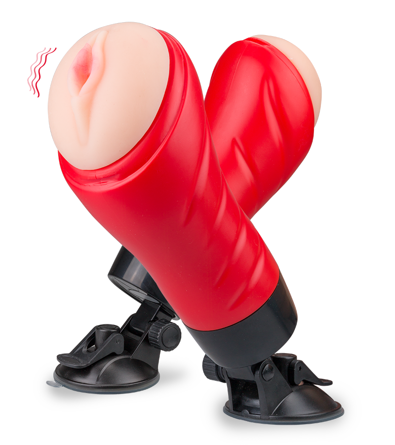 Vagina-Masturbator mit Gelenk-Saugfuß, 12 Vibrationsmodi