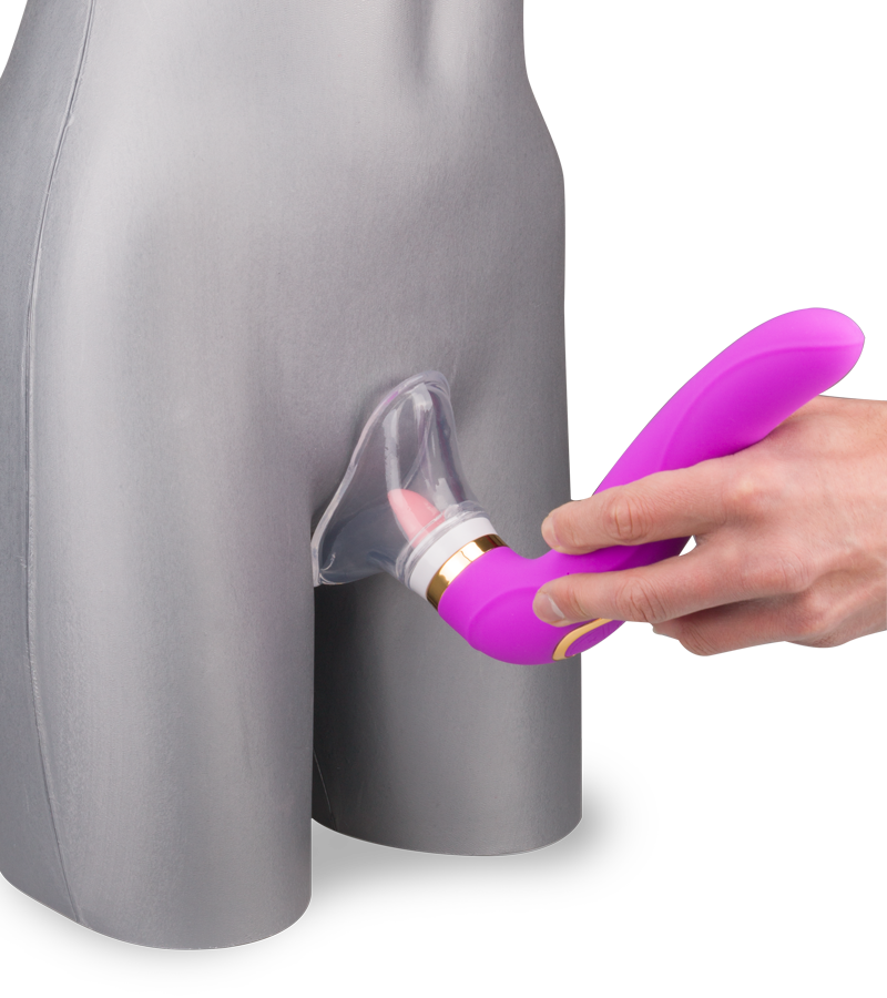 Vaginapumpe mit Zunge und Vibrator Destiny