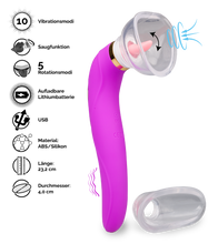 Laden Sie das Bild in den Galerie-Viewer, Vaginapumpe mit Zunge und Vibrator Destiny