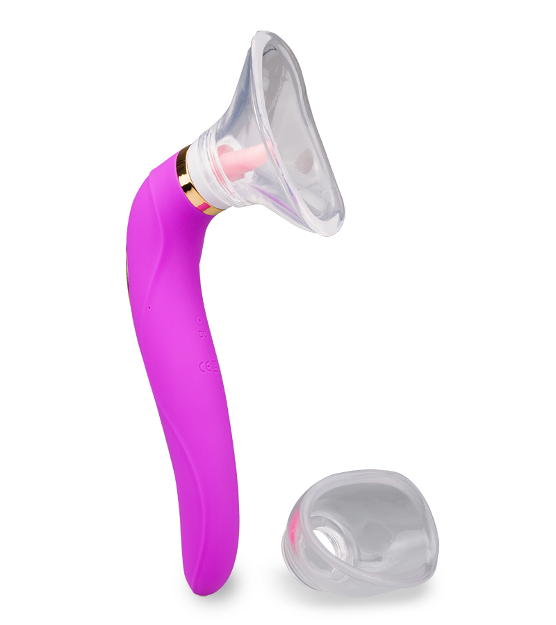 Vaginapumpe mit Zunge und Vibrator Destiny
