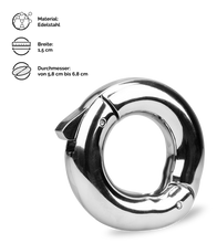 Laden Sie das Bild in den Galerie-Viewer, Verstellbarer Cockring aus Edelstahl Havy