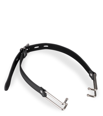 Verstellbarer Mundspreizer aus Kunstleder und Metall