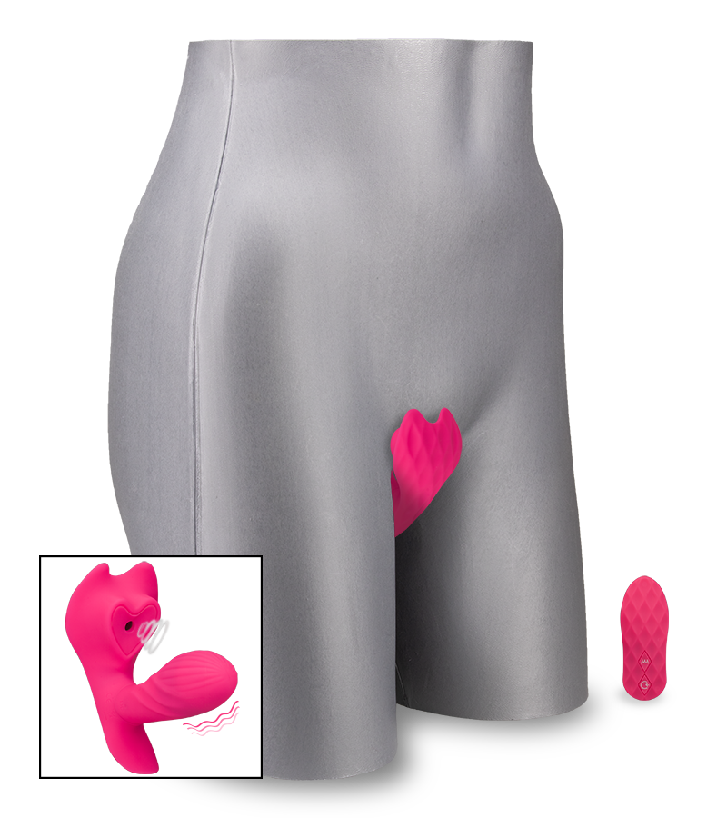 Vibrating Panty mit Druckwellen und Innendildo