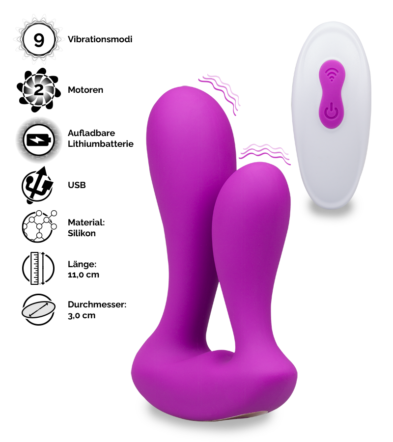 Vibrator für Doppelpenetration Number