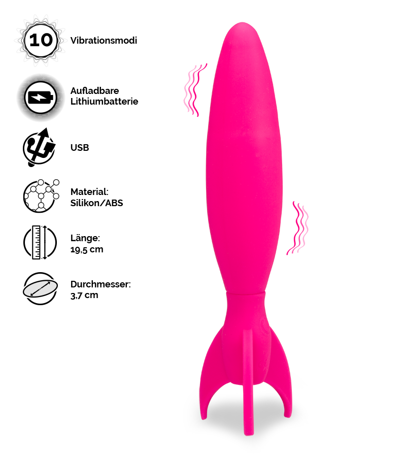 Vibrator mit 10 Modi Love Rocket