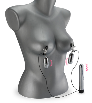 Vibrierende Nippelklemmen mit Vibrator