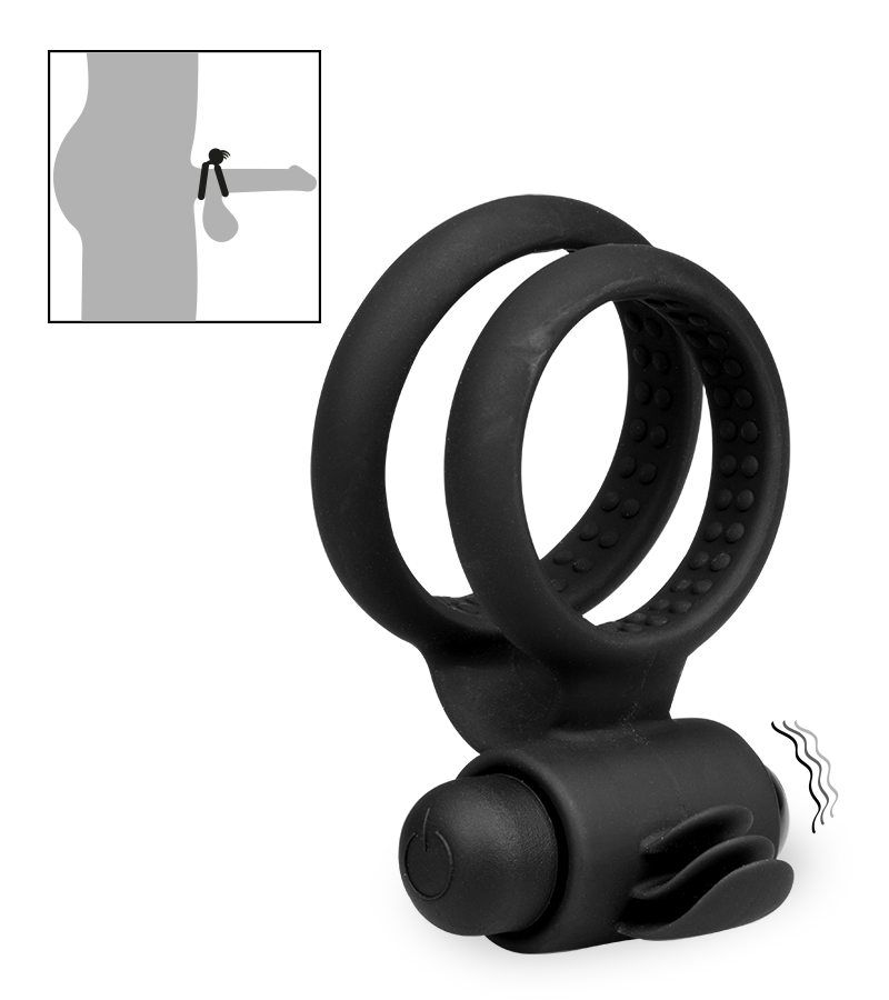 Vibrierender Doppel-Cockring Copilot