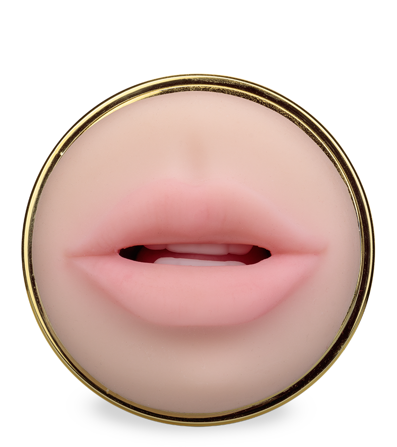 Vibrierender Masturbator mit Vagina und Mund Wild