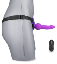 Laden Sie das Bild in den Galerie-Viewer, Vibrierender Strap-On-Dildo mit kugelförmiger Basis