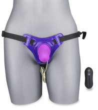 Laden Sie das Bild in den Galerie-Viewer, Vibrierender Strap-On-Dildo mit kugelförmiger Basis