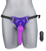 Laden Sie das Bild in den Galerie-Viewer, Vibrierender Strap-On-Dildo mit kugelförmiger Basis