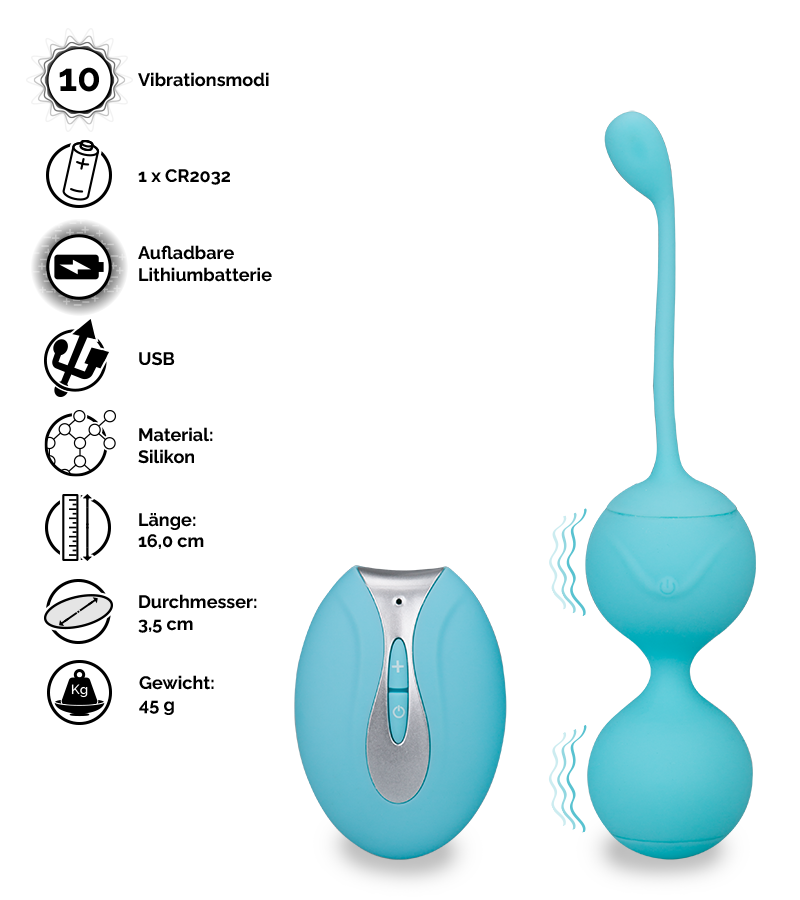 Vibro-Liebeskugeln mit Funk Aphrodite
