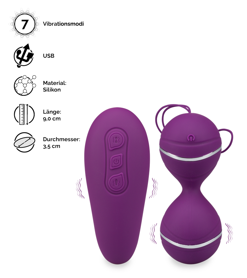 Vibro-Liebeskugeln mit vibrierender Fernbedienung