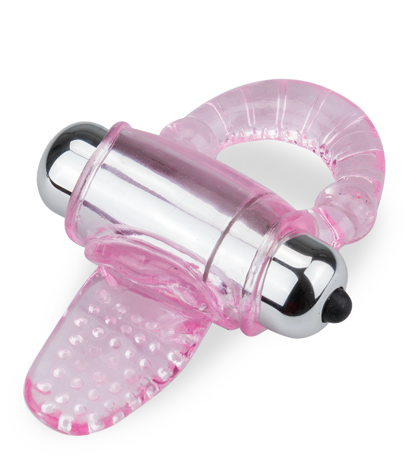 Vibro-Penisring mit genoppter Zunge