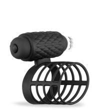Laden Sie das Bild in den Galerie-Viewer, Vibro-Penisring mit Peniskäfig