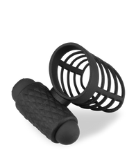 Laden Sie das Bild in den Galerie-Viewer, Vibro-Penisring mit Peniskäfig